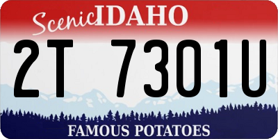 ID license plate 2T7301U