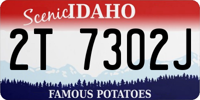 ID license plate 2T7302J