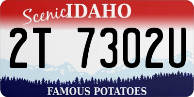 ID license plate 2T7302U