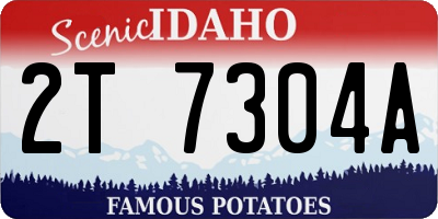 ID license plate 2T7304A