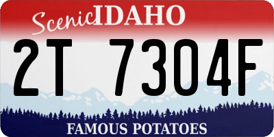 ID license plate 2T7304F