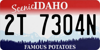 ID license plate 2T7304N