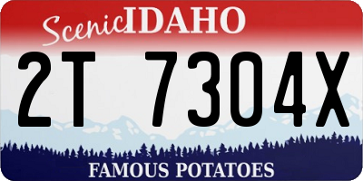 ID license plate 2T7304X