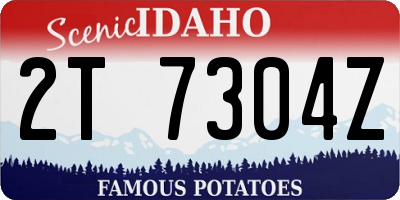 ID license plate 2T7304Z