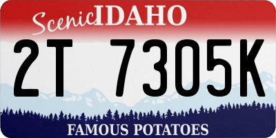 ID license plate 2T7305K