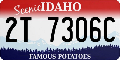 ID license plate 2T7306C