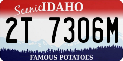 ID license plate 2T7306M