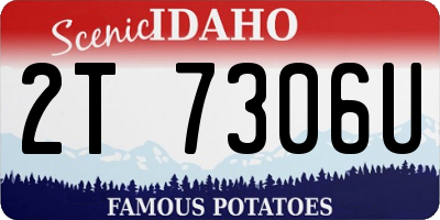 ID license plate 2T7306U