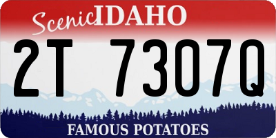 ID license plate 2T7307Q
