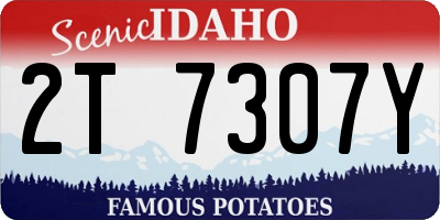 ID license plate 2T7307Y
