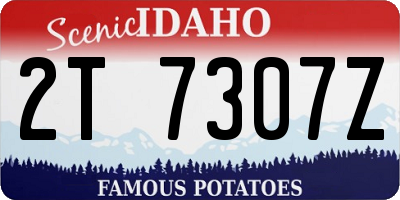 ID license plate 2T7307Z