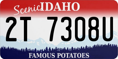 ID license plate 2T7308U