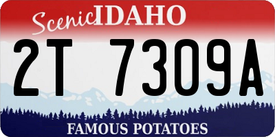 ID license plate 2T7309A