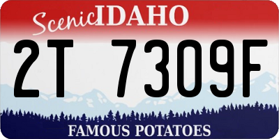 ID license plate 2T7309F