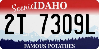 ID license plate 2T7309L