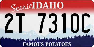 ID license plate 2T7310C