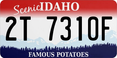 ID license plate 2T7310F