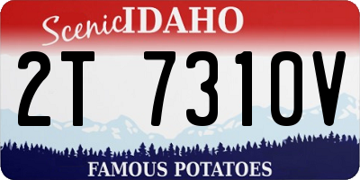 ID license plate 2T7310V