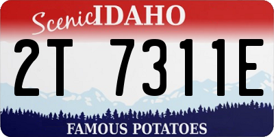 ID license plate 2T7311E