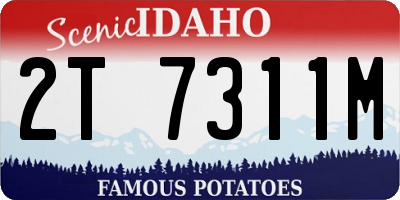 ID license plate 2T7311M