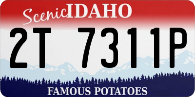 ID license plate 2T7311P