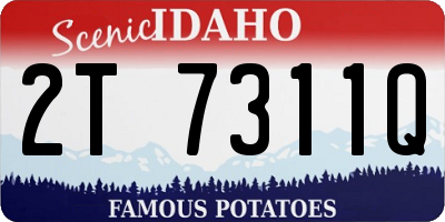 ID license plate 2T7311Q
