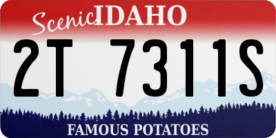 ID license plate 2T7311S