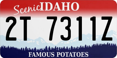 ID license plate 2T7311Z