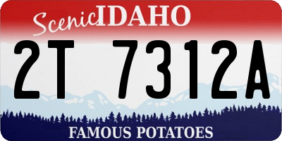 ID license plate 2T7312A
