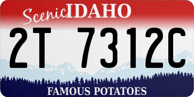 ID license plate 2T7312C