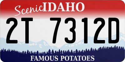 ID license plate 2T7312D