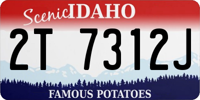 ID license plate 2T7312J