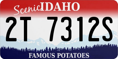 ID license plate 2T7312S