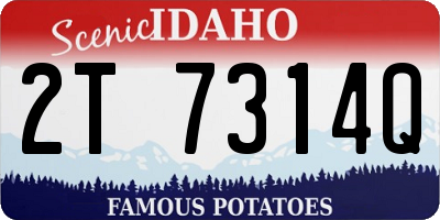 ID license plate 2T7314Q