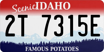 ID license plate 2T7315E