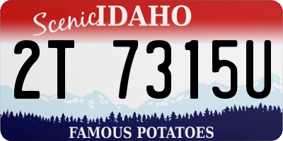 ID license plate 2T7315U