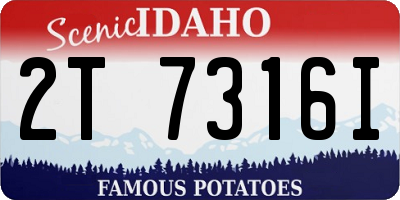 ID license plate 2T7316I