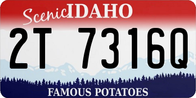 ID license plate 2T7316Q