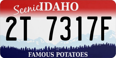 ID license plate 2T7317F
