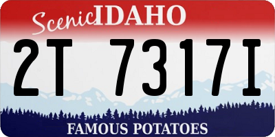 ID license plate 2T7317I