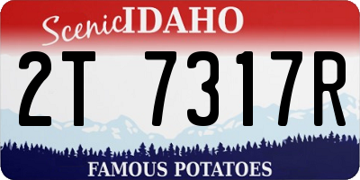 ID license plate 2T7317R