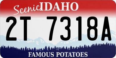 ID license plate 2T7318A