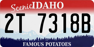 ID license plate 2T7318B
