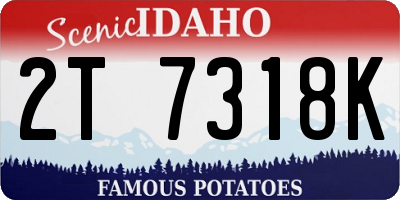ID license plate 2T7318K