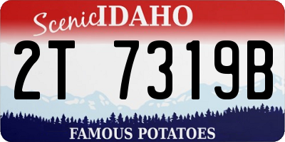 ID license plate 2T7319B
