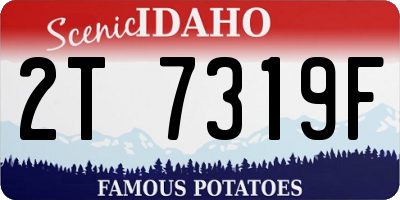 ID license plate 2T7319F
