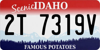 ID license plate 2T7319V