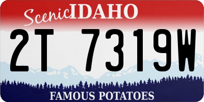ID license plate 2T7319W