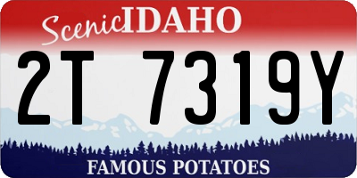 ID license plate 2T7319Y