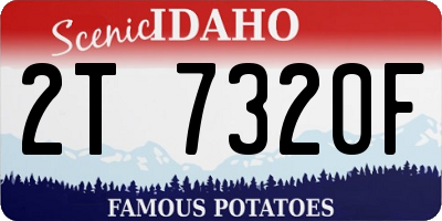ID license plate 2T7320F